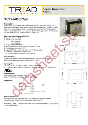 TCT40-05E07AB datasheet  